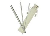 RAW - Straw Set with Jute-Cotton Pouch